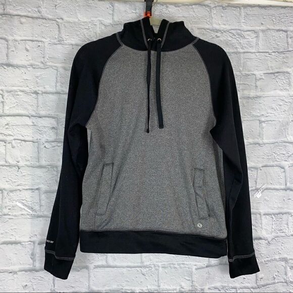 Xersion drawstring hoodie with front pocket grey and black size Small men - Picture 1 of 6